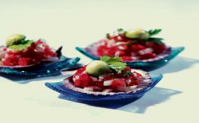 Ensalada acebichada de conchas